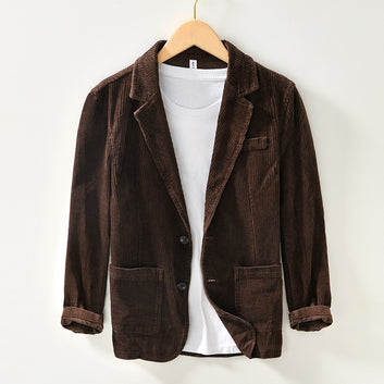 Casual Loose Cotton Corduroy Suit Jacket