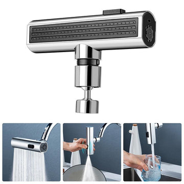 Faucet Waterfall Outlet Splash Proof Universal Rotating Bubbler Multifunctional Water Nozzle